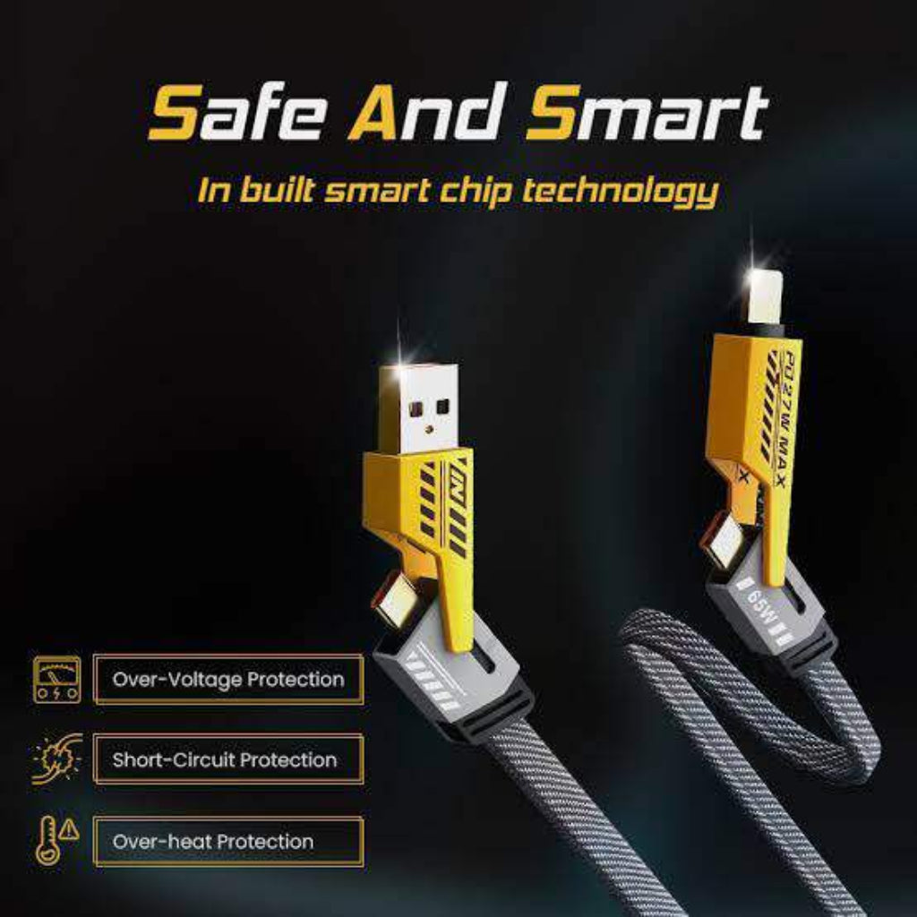 4-in-1 65W fast charging cable